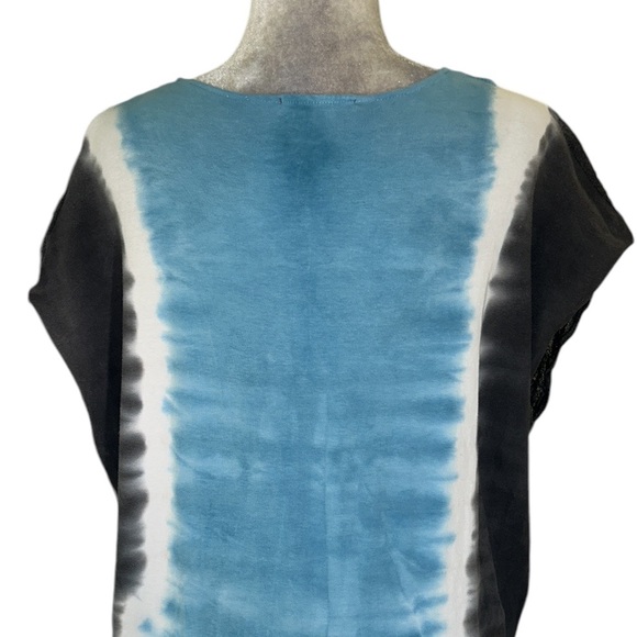 Anthropologie Stark X Riverway Tie Dye Linen Gauze & Knit Oversized Tunic Top XS - Picture 7 of 11